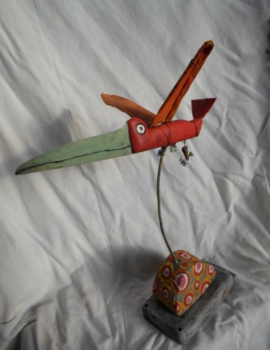 gérard collas,sculpteur,assemblages,oiseau,couteau