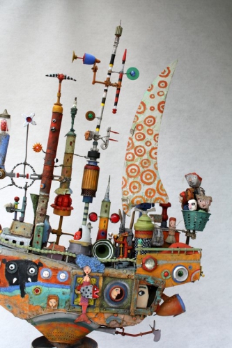 gérard collas ,bateau,assemblages ,sculpture