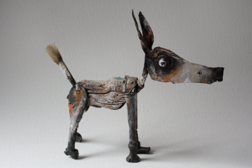 gérard collas -sculpteur,chien,assemblage