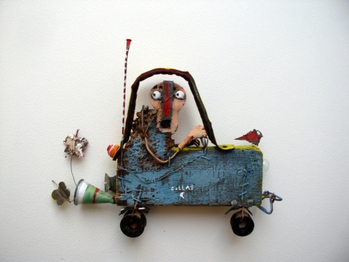 gérard collas -sculpteur-assemblage-art singulier-taxi