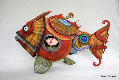poisson assemblage,sculpture,gérartd collas