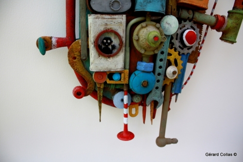gérard collas, sculpture,assemblage,robot