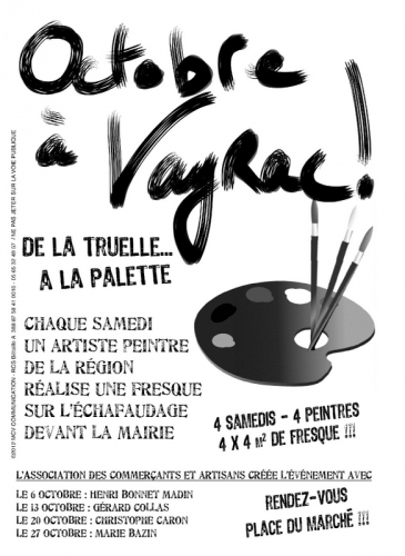 vayrac,peinture,fresque,gerard collas,marie bazin,christophe  caron,Henri Bonnet-Madin,2012